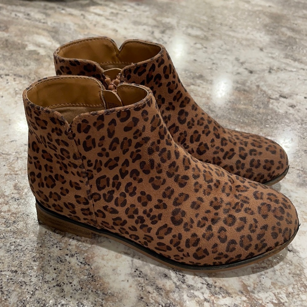 Leopard Ankle Boots Cat and Jack Size 12
